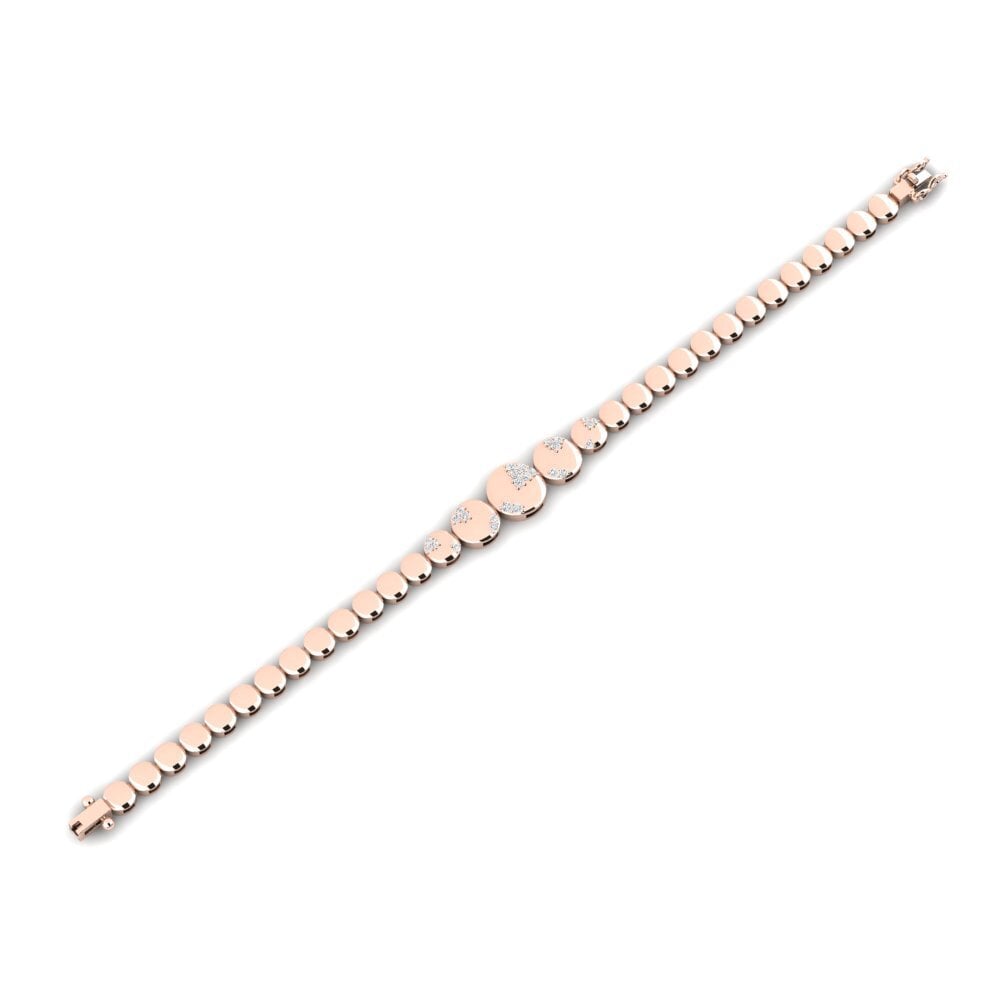 14k Oro Rosa Pulsera de Mujer Ebringdi