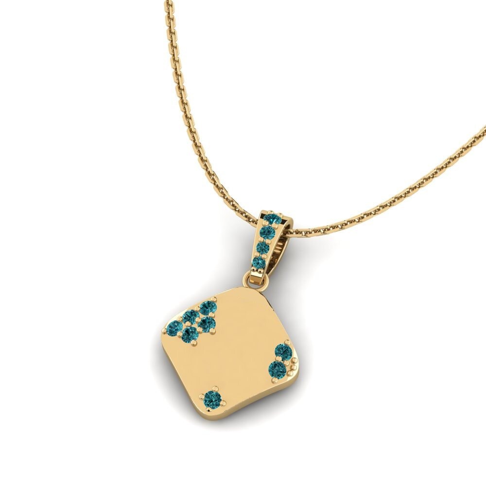 Blue Diamond Women's Pendant Enkxru