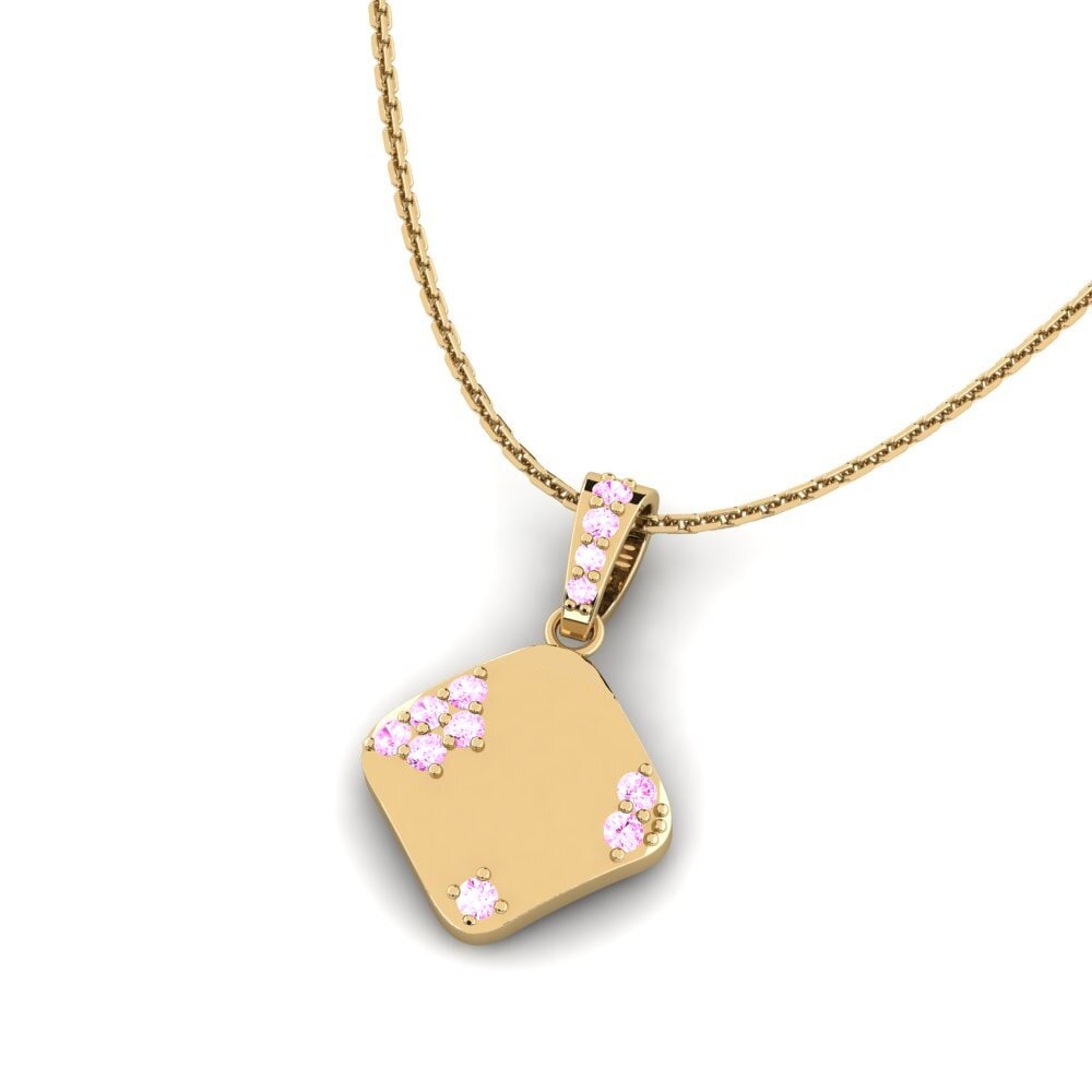 Pink Sapphire Women's Pendant Enkxru