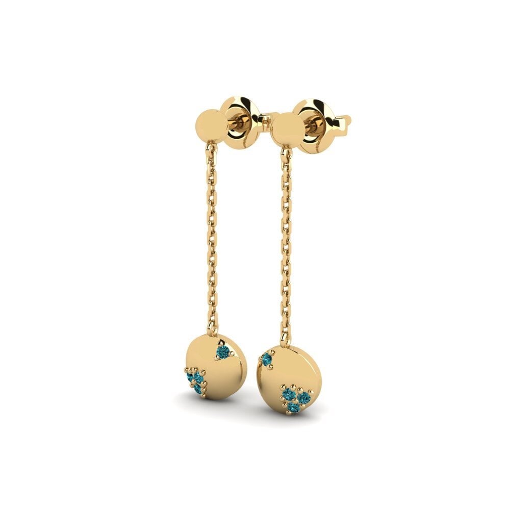 Diamante Azul Pendiente de mujer Faruh