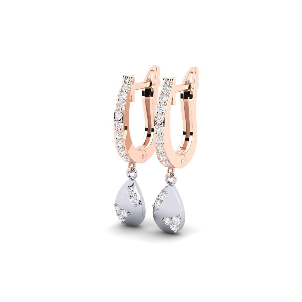 9k Oro Rosa/Blanco Pendiente de mujer Favemini