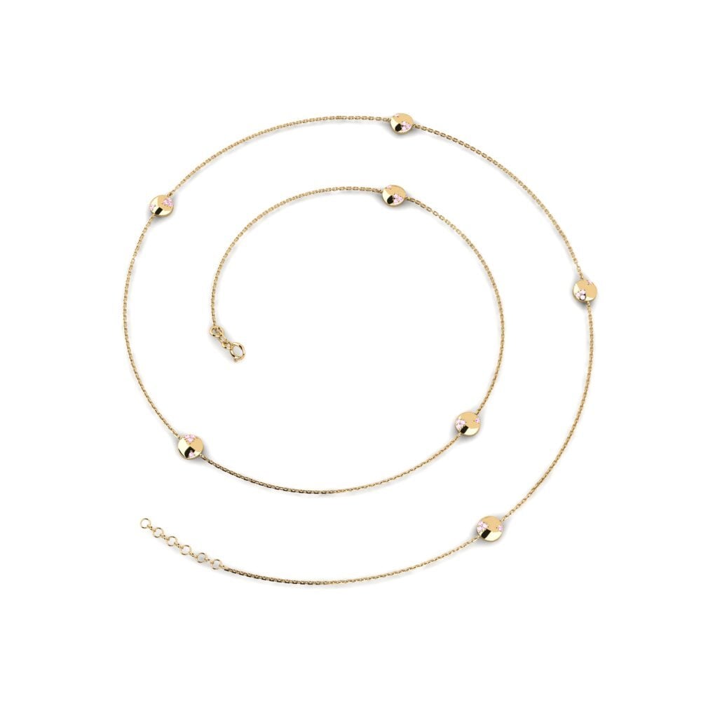 Pink Sapphire Women's Necklace Fidsh