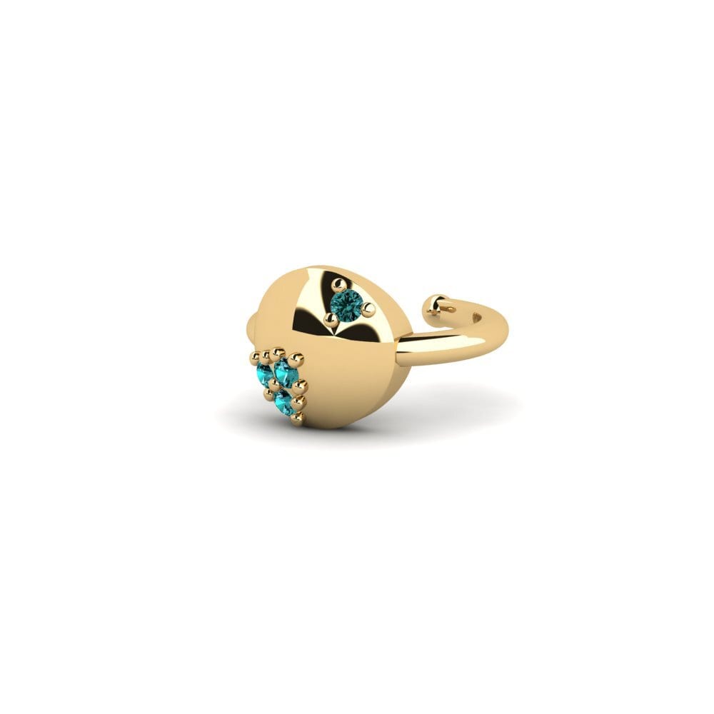 Diamante Azul Brincos Feminino Gatias