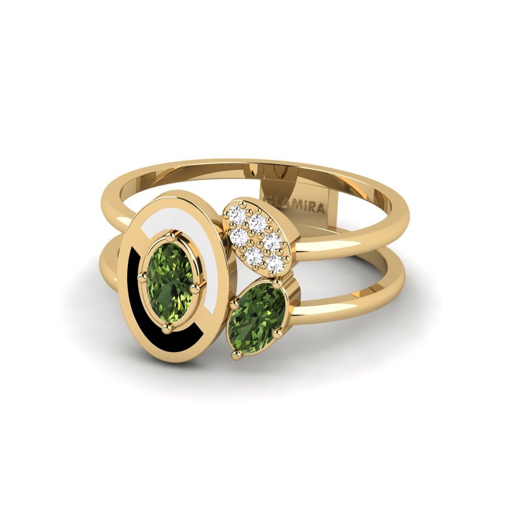 Ringe Fashion Grüner Saphir