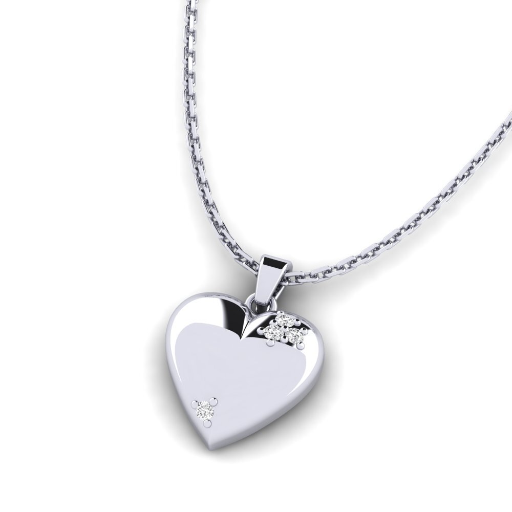 14k Oro Blanco Colgante de Mujer Gungula