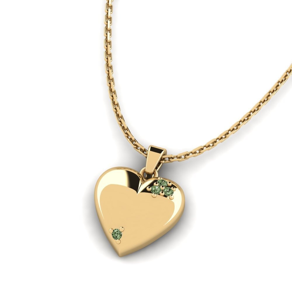 Diamante Verde Colgante de Mujer Gungula