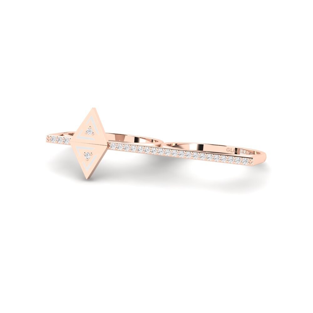 14k Oro Rosa Anillo Harmonm