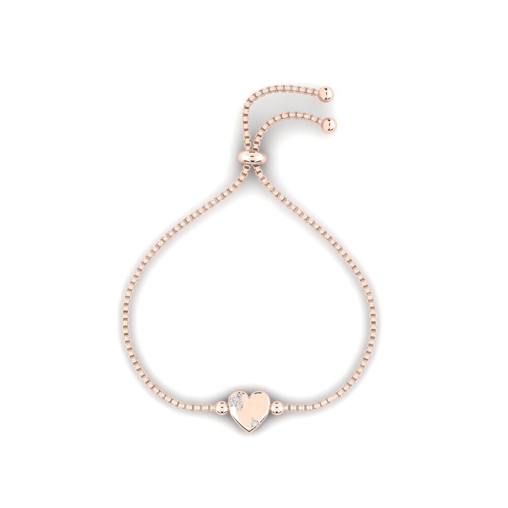 14k Oro Rosa Pulsera de Mujer Heraps