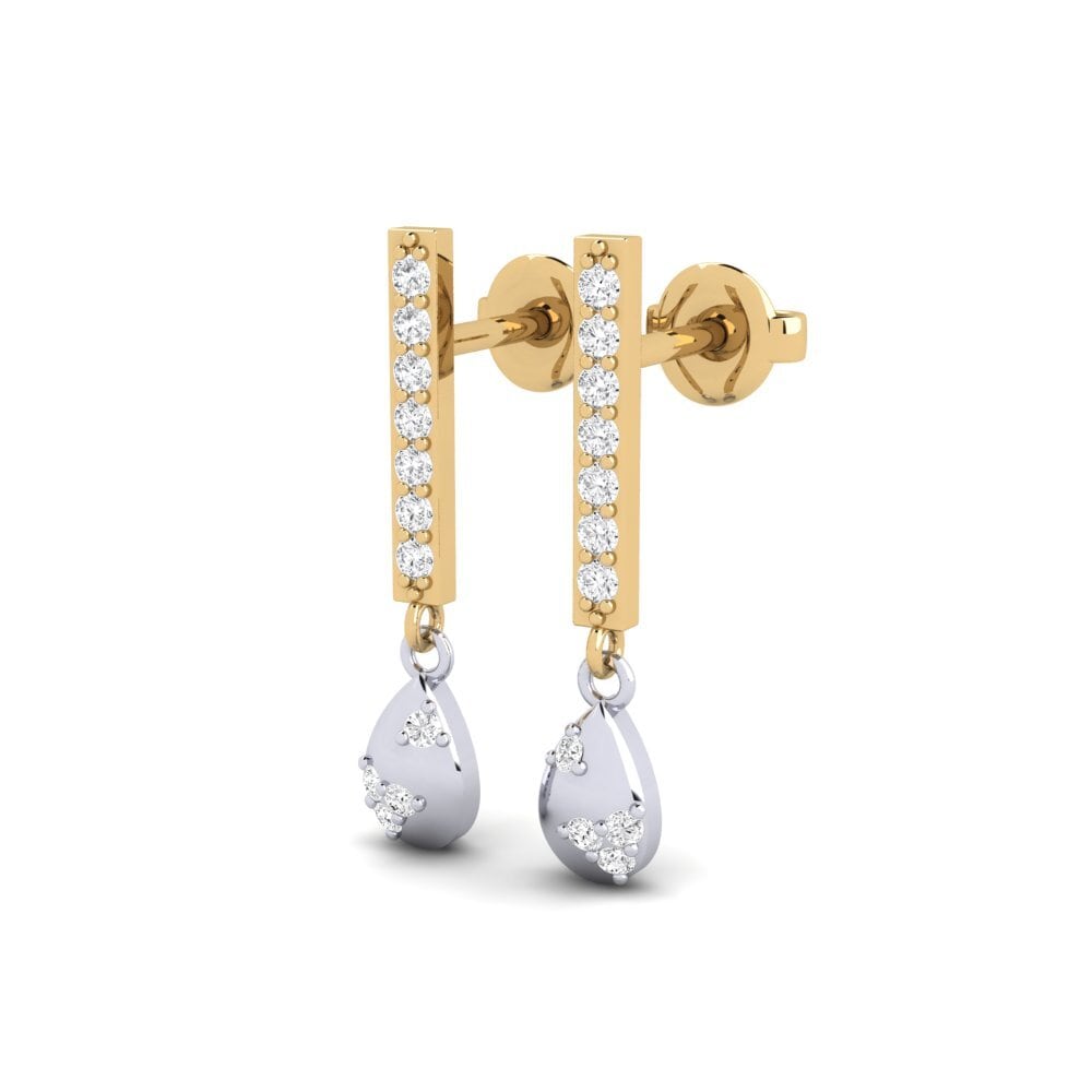 14ct Yellow & White Gold Women's Earring Jabalax