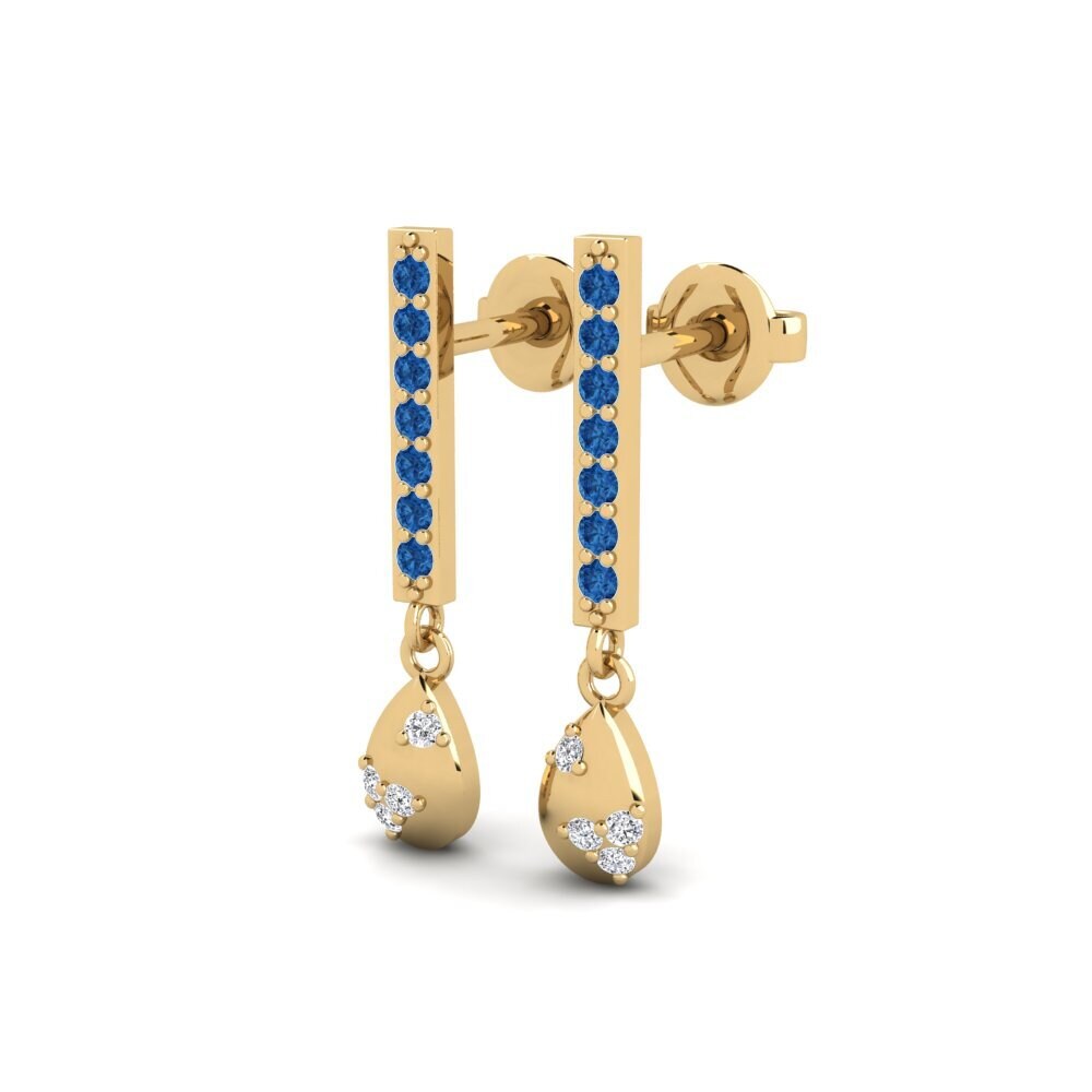 sapphire-zirconia ต่างหู Jabalax