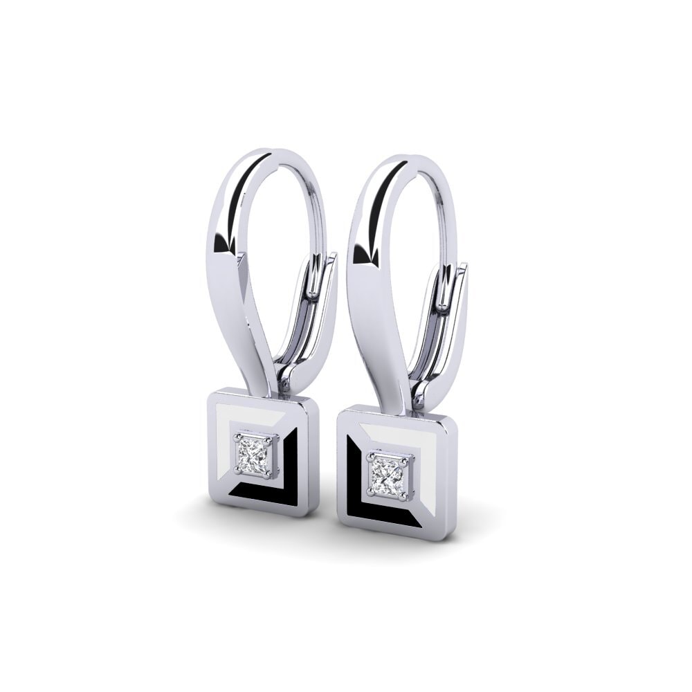 Weiß-Silber Damen ohrring Kevesebb