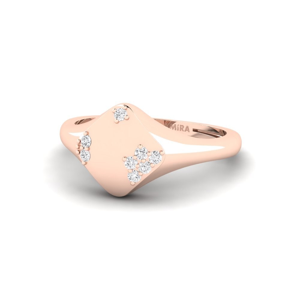 14k Oro Rosa Anillo Kolinit