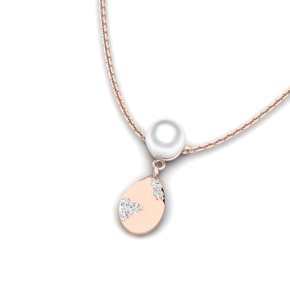 14k Oro Rosa Collar de Mujer Lumpler