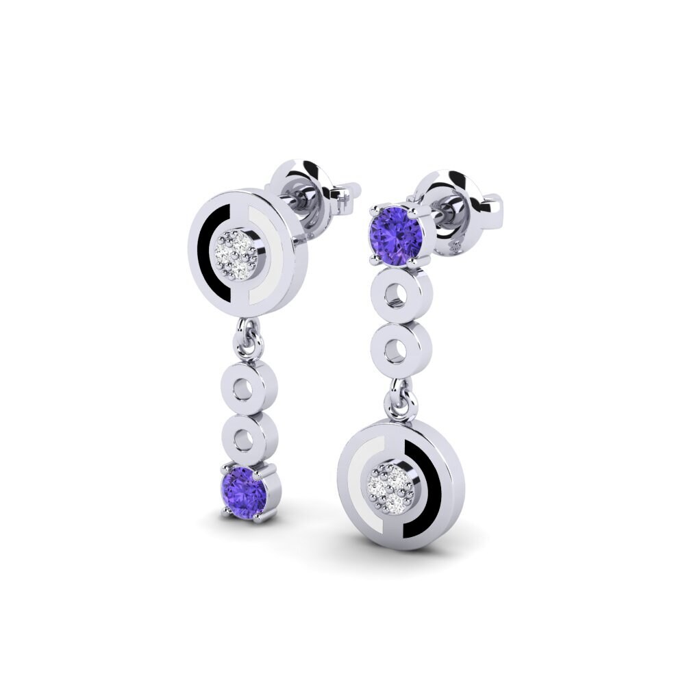 950 Palladium Tanzanite Women's Earring Meg