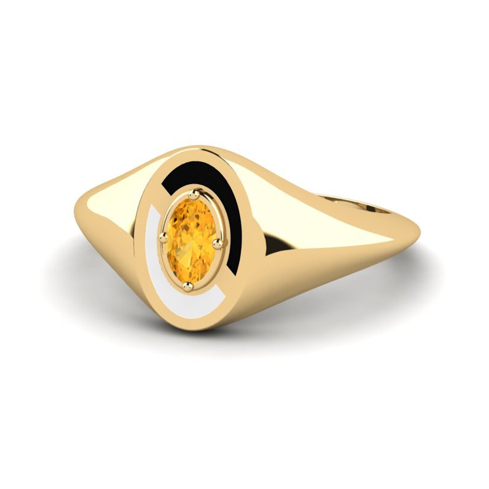 Design Solitaire Citrine Rings