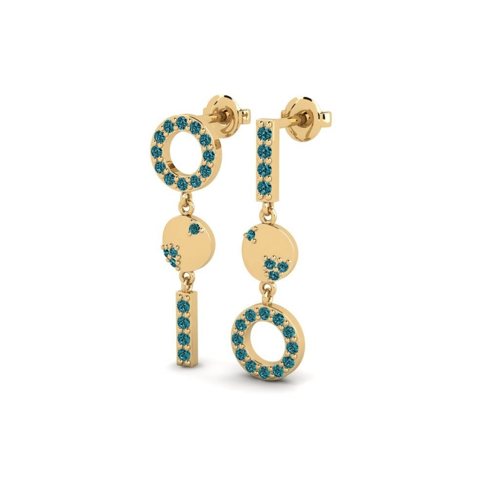 Diamante Azul Pendiente de mujer Nainfs