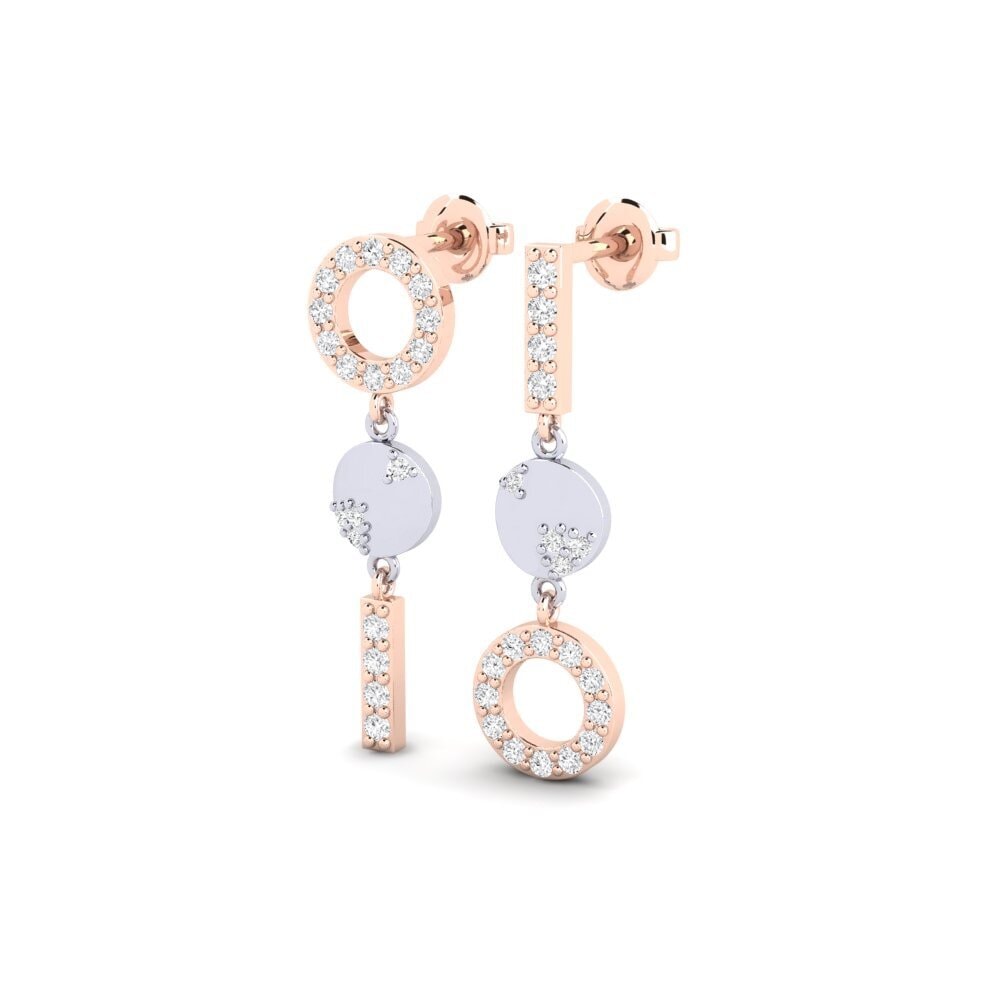 9k Oro Rosa/Blanco Pendiente de mujer Nainfs