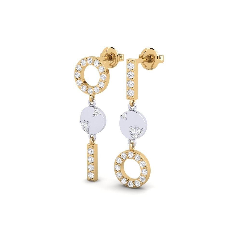 14ct Yellow & White Gold Women's Earring Nainfs