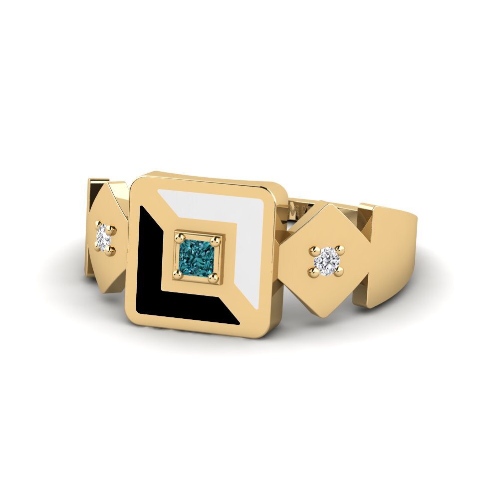Blauer Diamant Ring Nyugodt