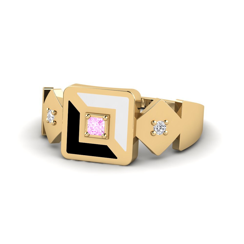 Rosa Saphir Ring Nyugodt