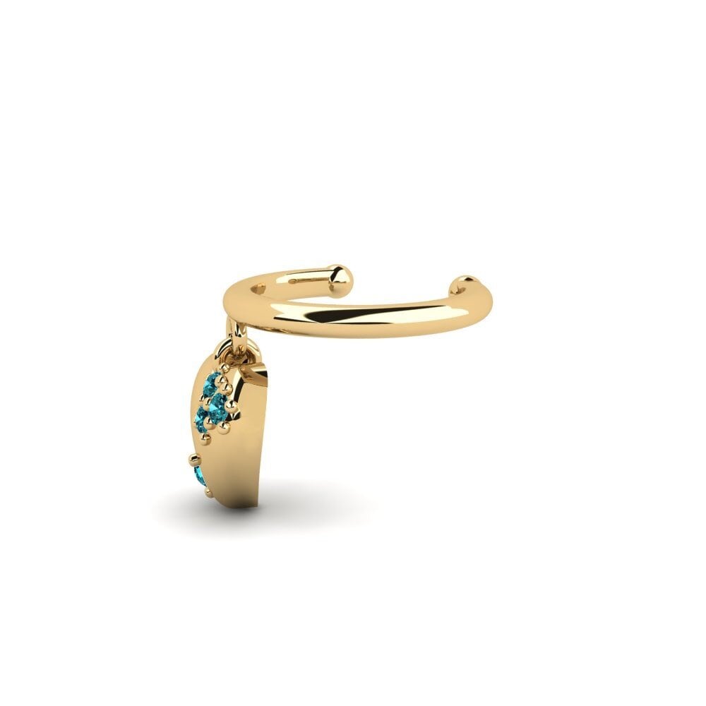 Diamante Azul Brincos Feminino Olithi
