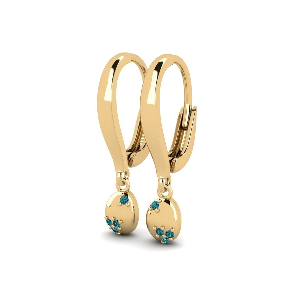 Diamante Azul Pendiente de mujer Pakmans