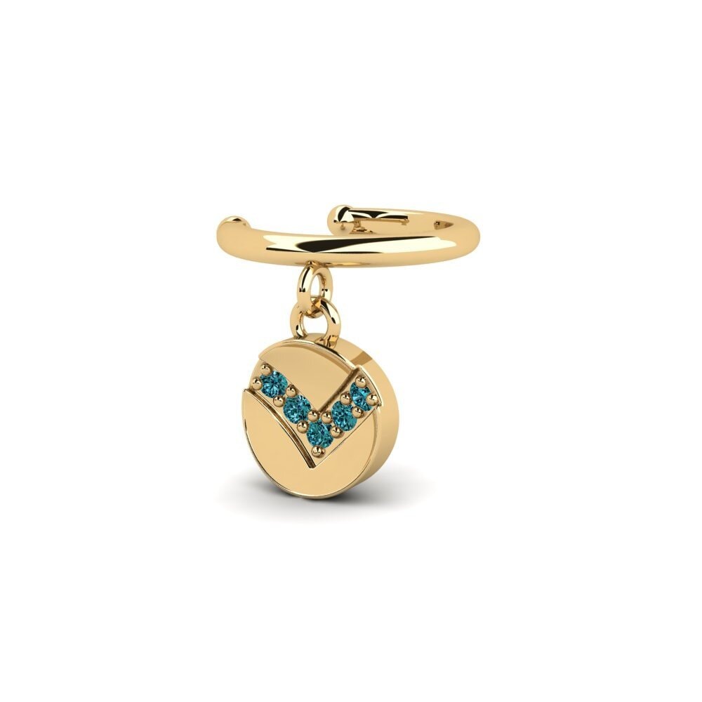 Diamante Azul Brincos Feminino Patuha
