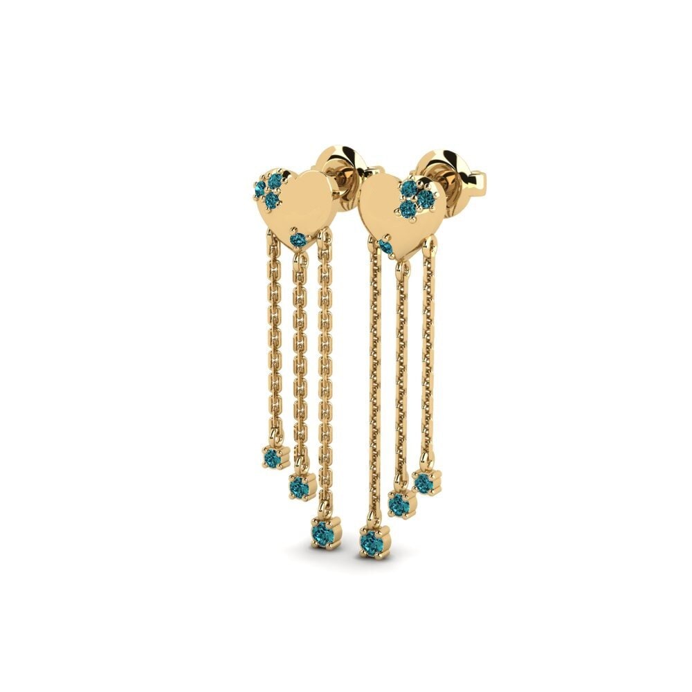 Diamante Azul Pendiente de mujer Psauch