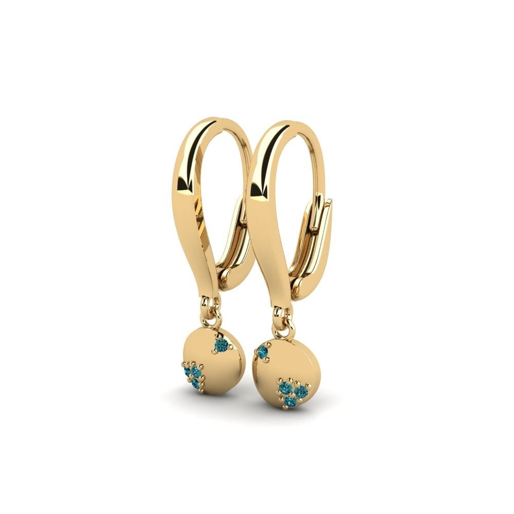 Diamante Azul Pendiente de mujer Pyrashin