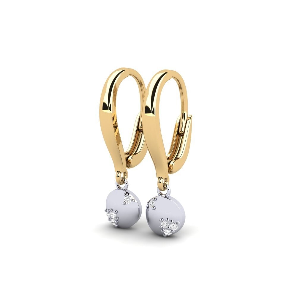 14ct Yellow & White Gold Women's Earring Pyrashin