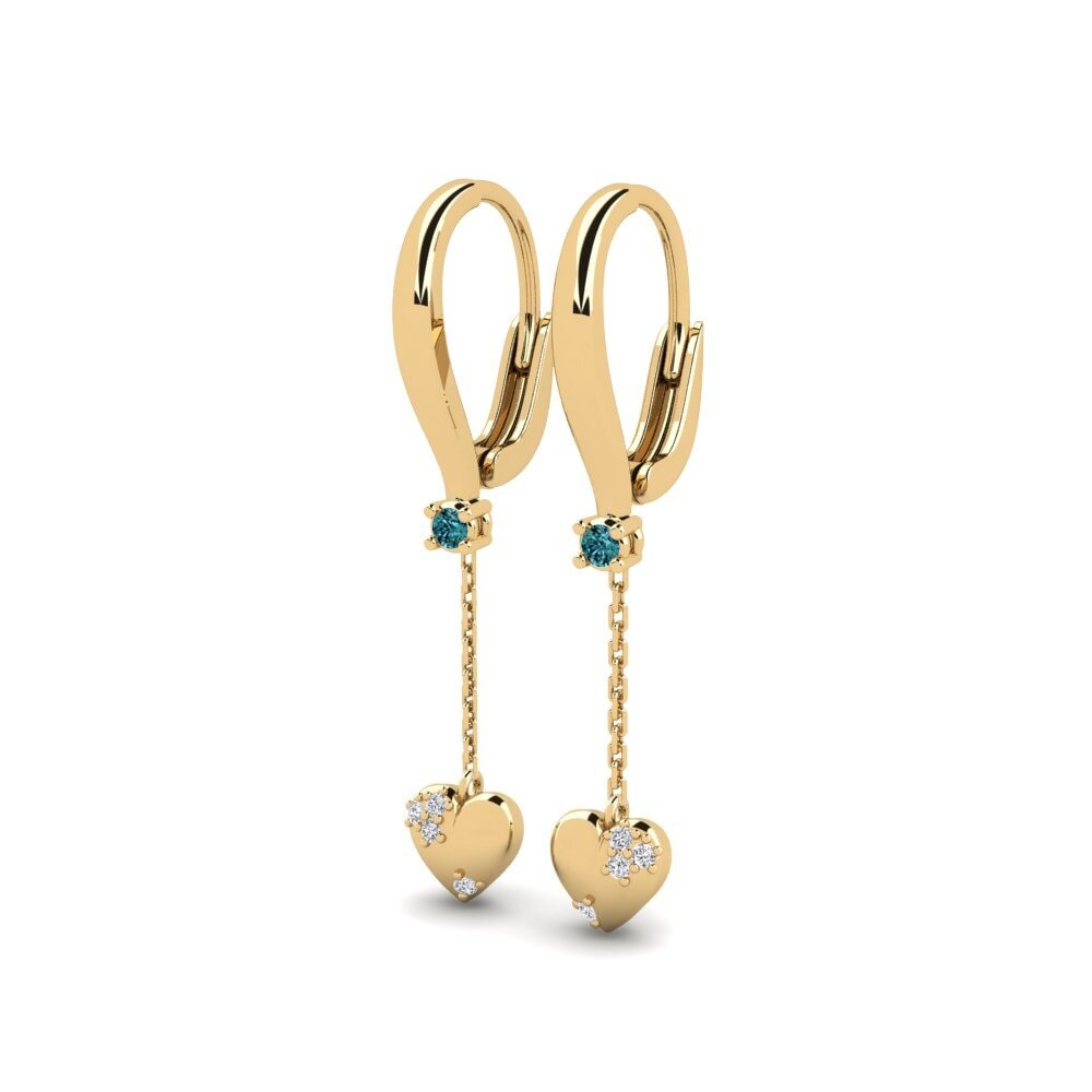 Diamante Azul Pendiente de mujer Rambirs