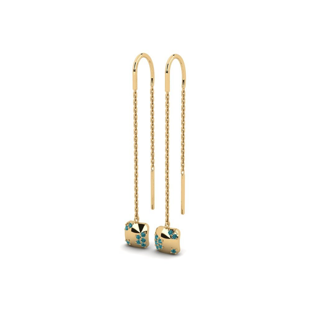Diamante Azul Pendiente de mujer Serigmas
