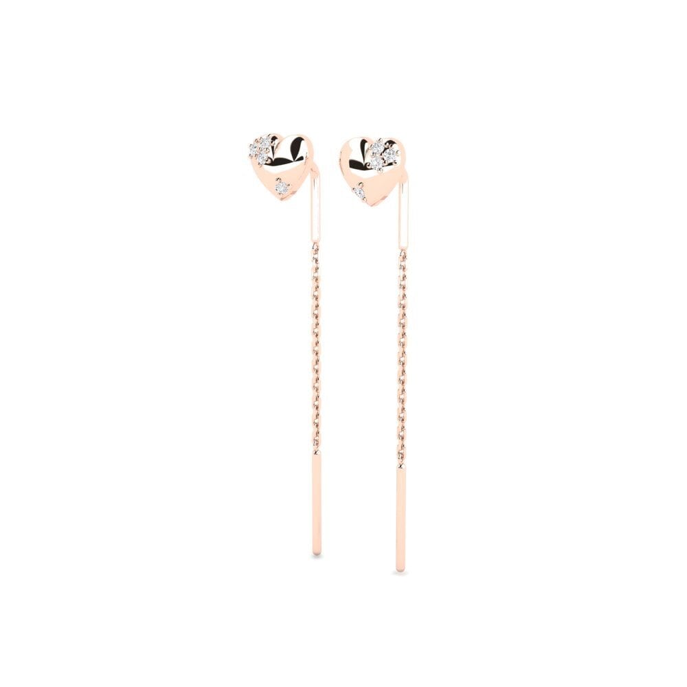 14ct Rose Gold Women's Earring Shuti