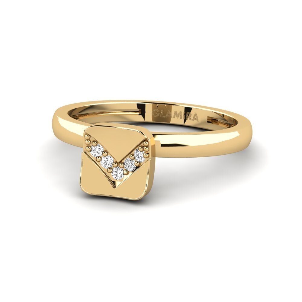 Moissanite Anéis de Mindinho Sinuido