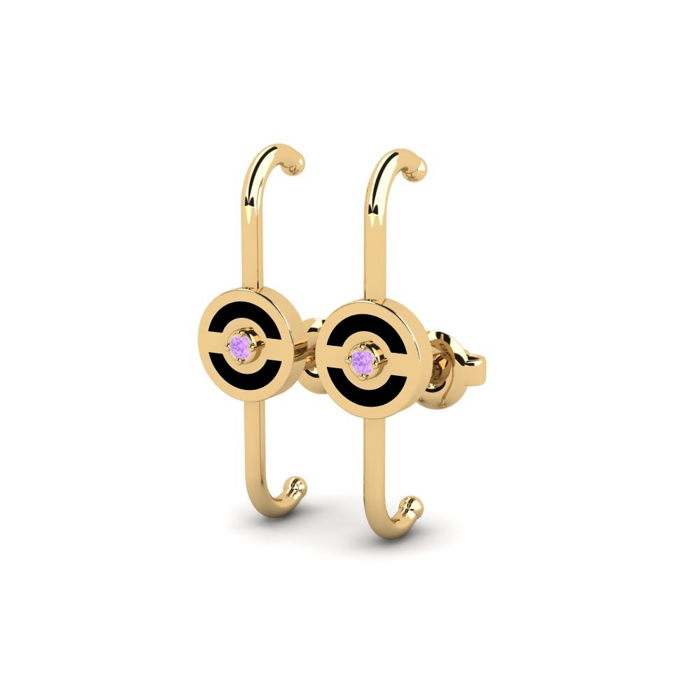 Amethyst Women's Earring Smalto