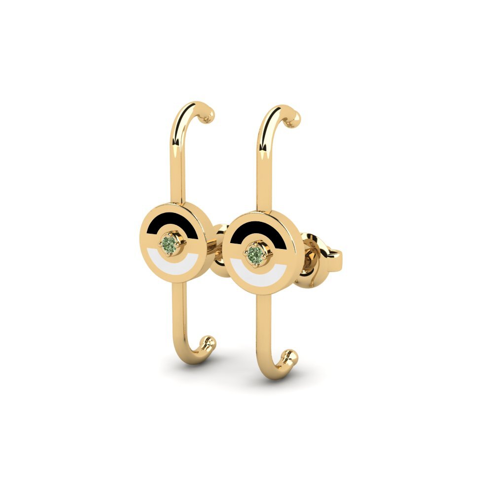 Diamante Verde Orecchino da donna Smalto