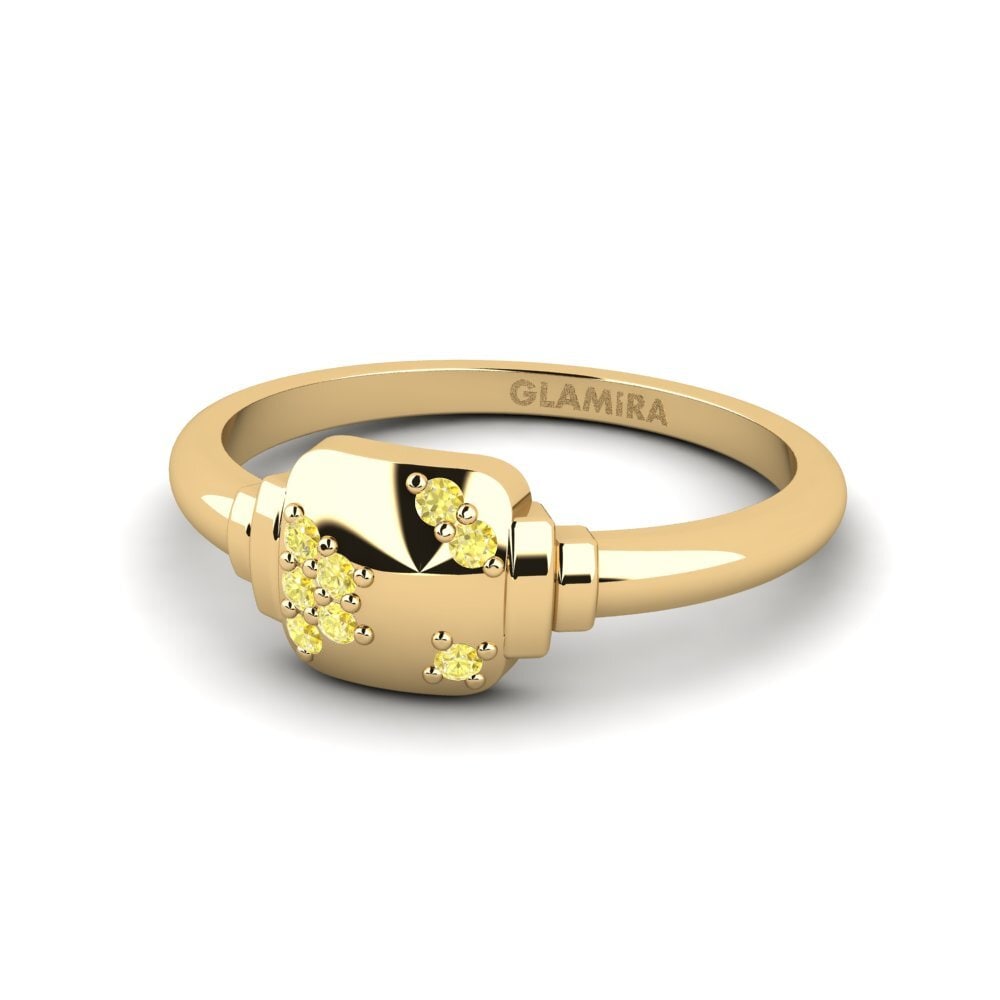 Zafiro amarillo Anillo meñique Xlaxi