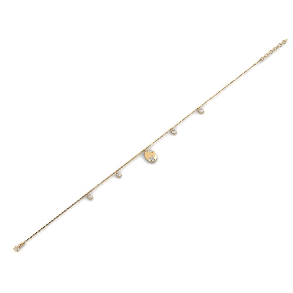 14k Oro Amarillo Pulsera de Mujer Abjura