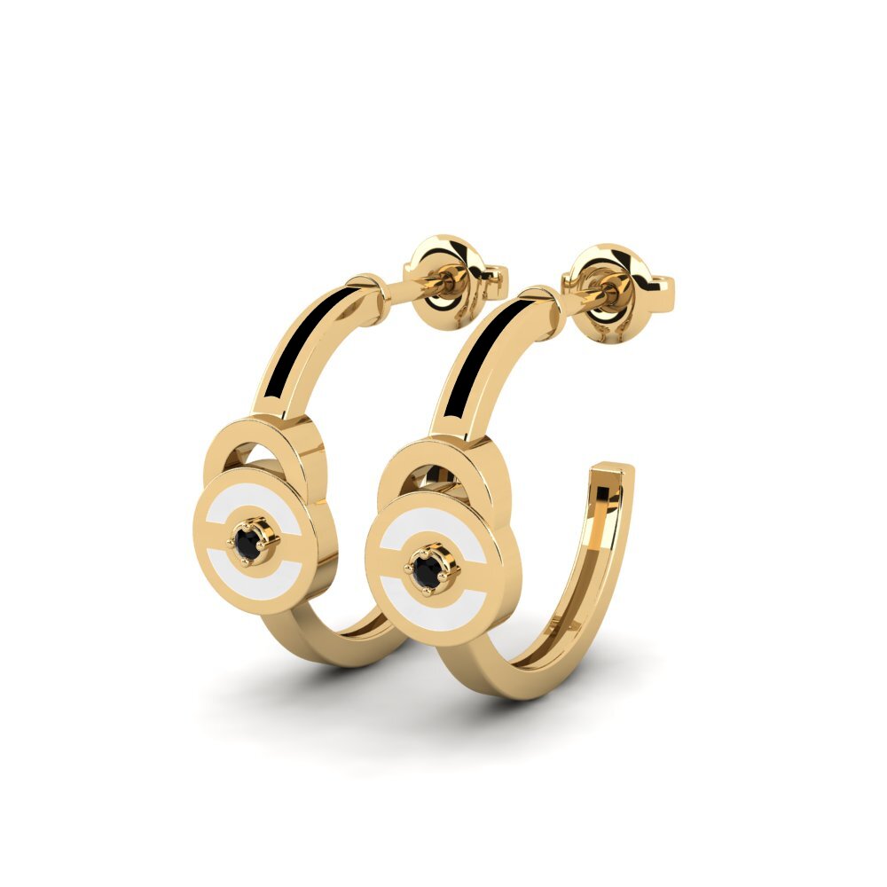 Diamante Negro Pendiente de mujer Andato