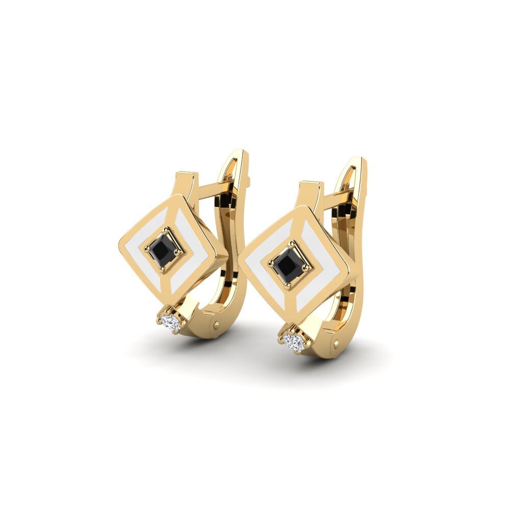 Diamante Negro Pendiente de mujer Apolni