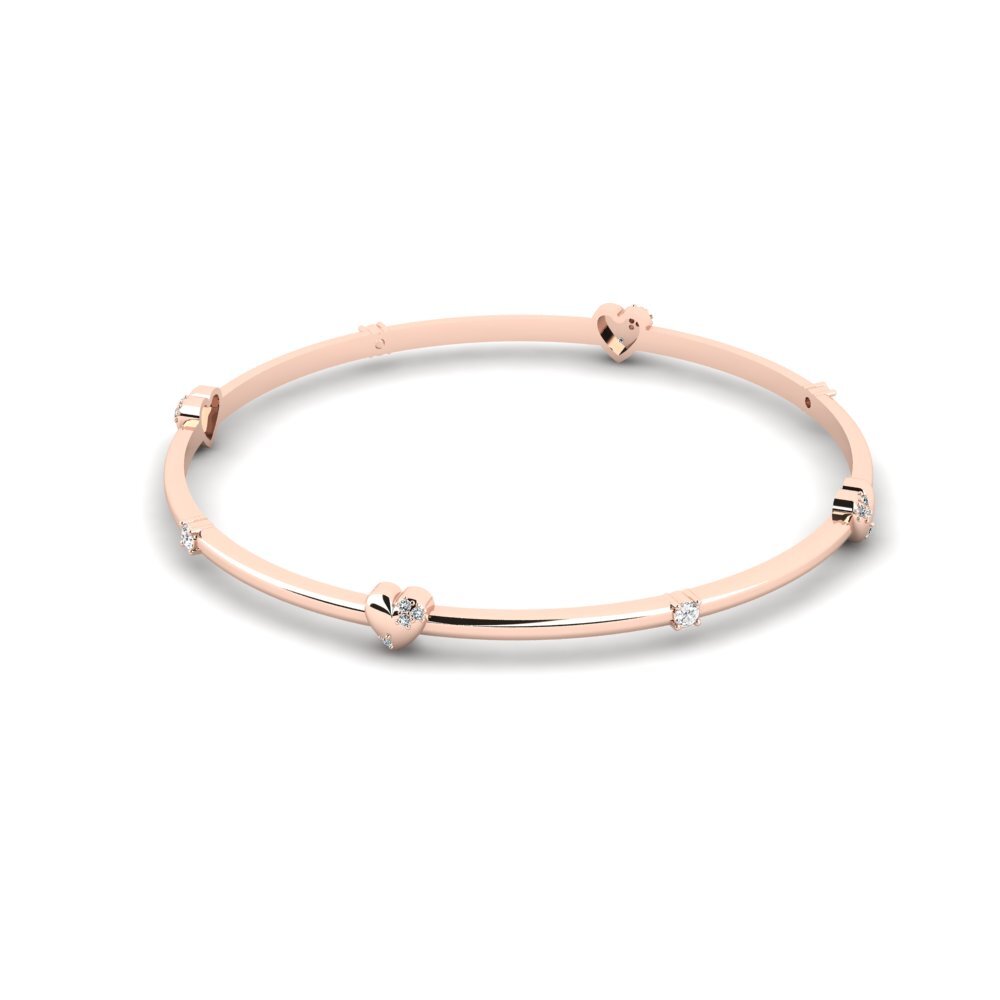 14k Oro Rosa Brazalete de mujer Bagsh