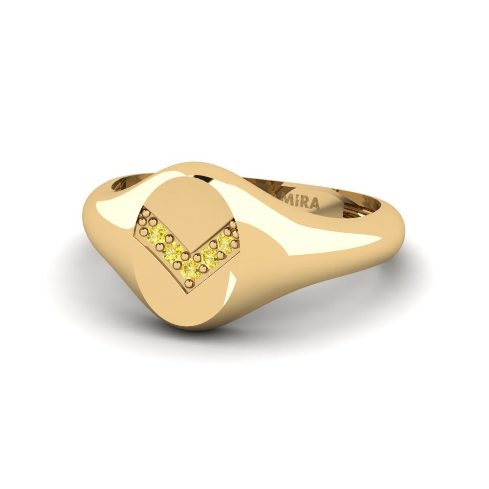 Zafiro amarillo Anillo meñique Bogildo