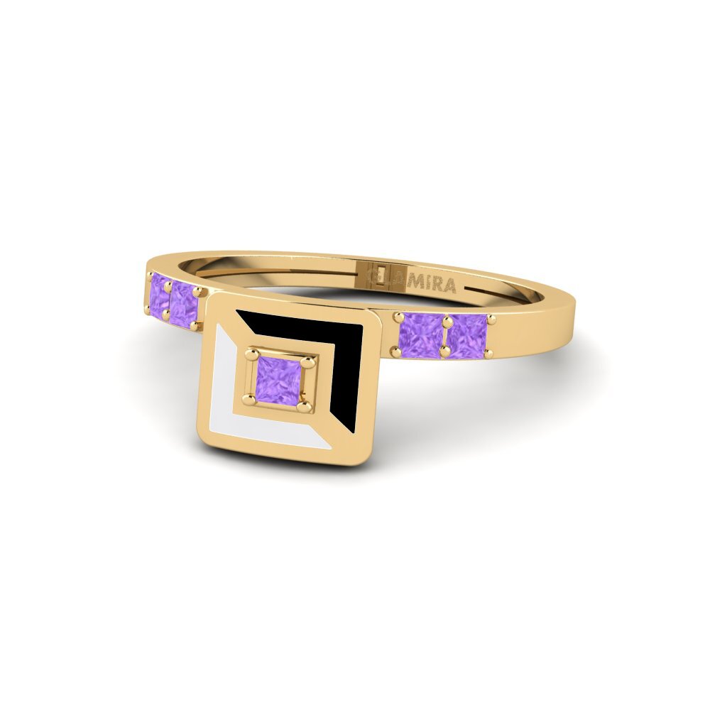 3 & 5 Stones Amethyst Rings