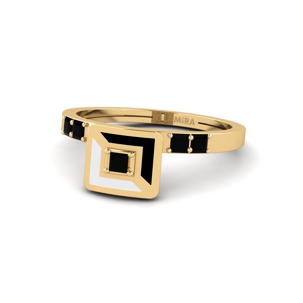 3 & 5 Stones Black Onyx Rings