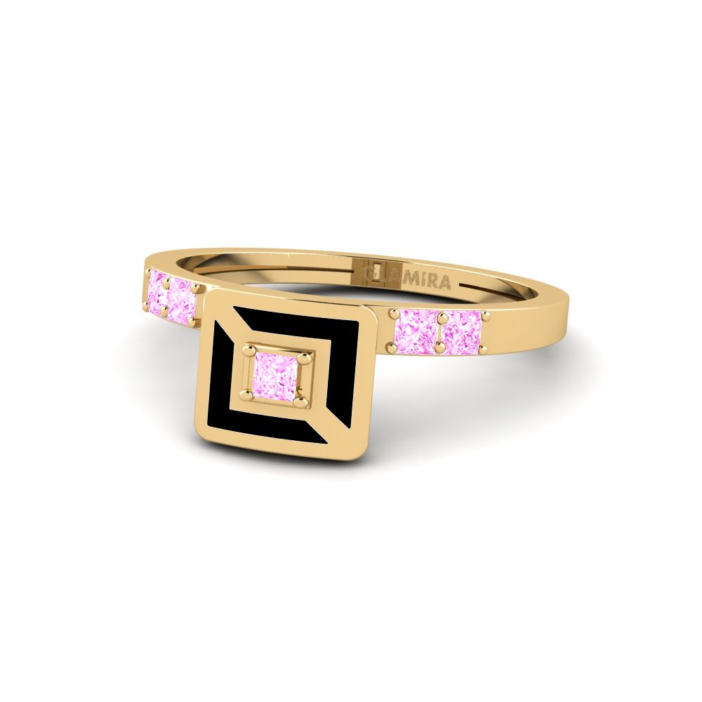 Ringe 3 & 5 Stones Rosa Saphir