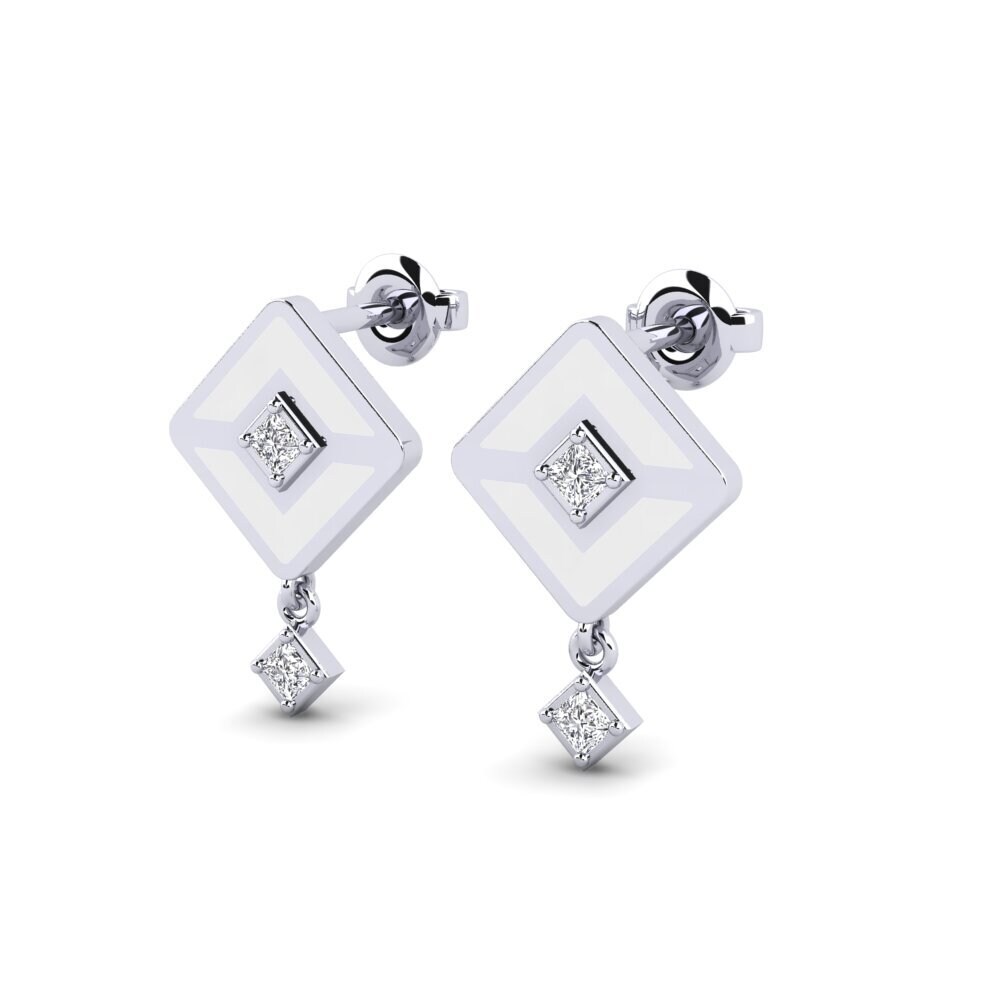 9k White Gold Women's Earring Cassale - A