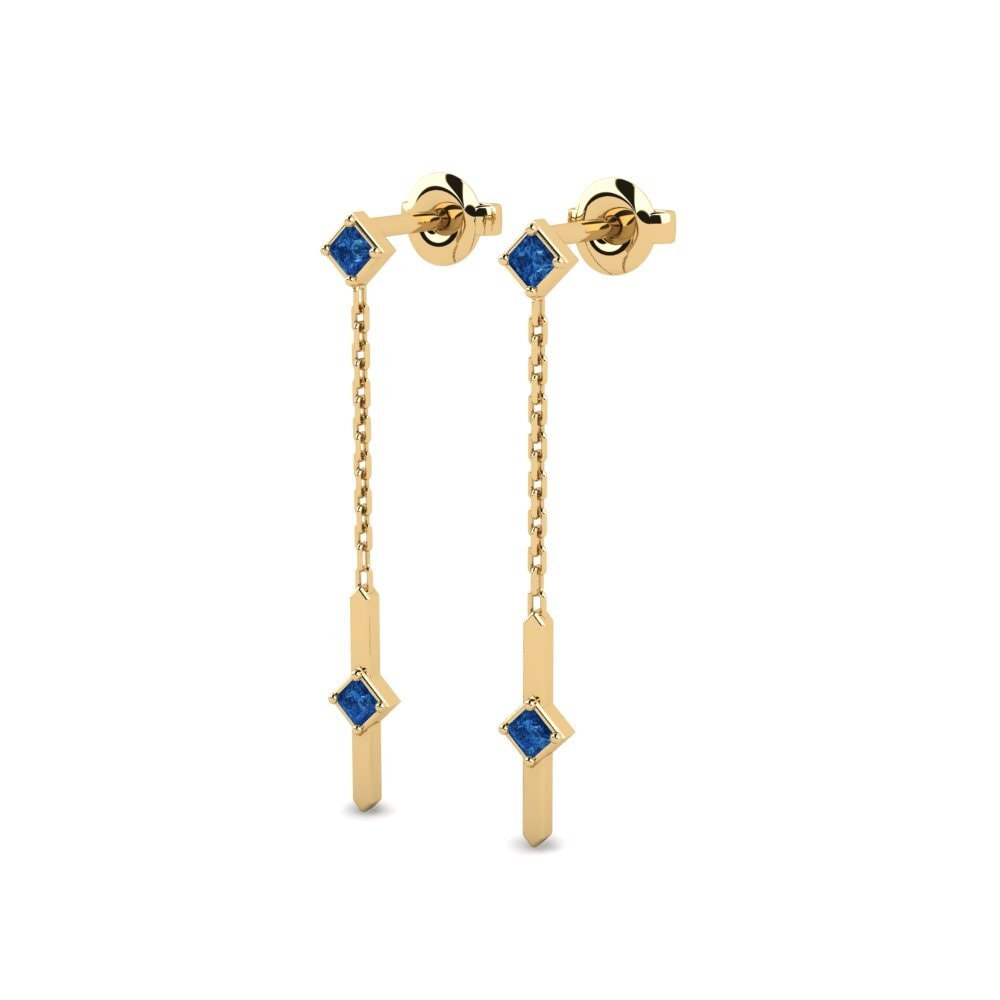 sapphire-zirconia ต่างหู Cassale - B