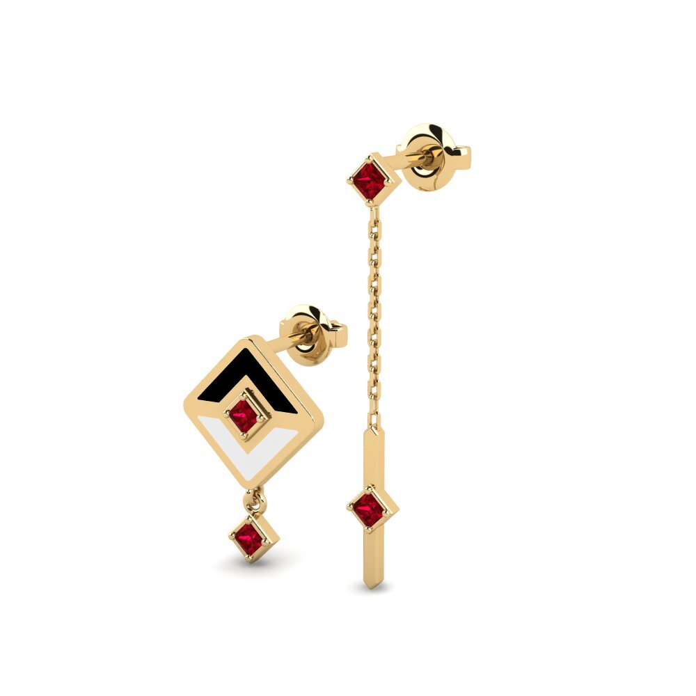 ruby-zirconia ต่างหู Cassale - SET