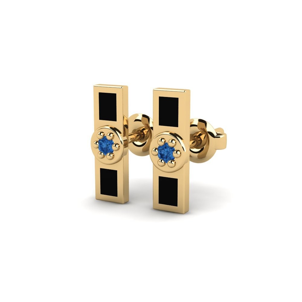 sapphire-zirconia ต่างหู Cel