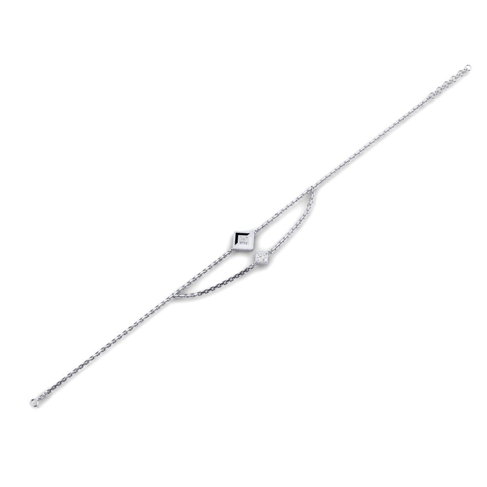 14k Oro Blanco Pulsera de Mujer Cittadella
